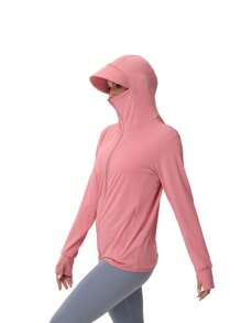 Summer New Fishing Clothes Sunscreen Clothing Detachable Multicolor Skin Protection Anti-UV Clothing Fashionable Skin Protection Clothes Pink Jacket