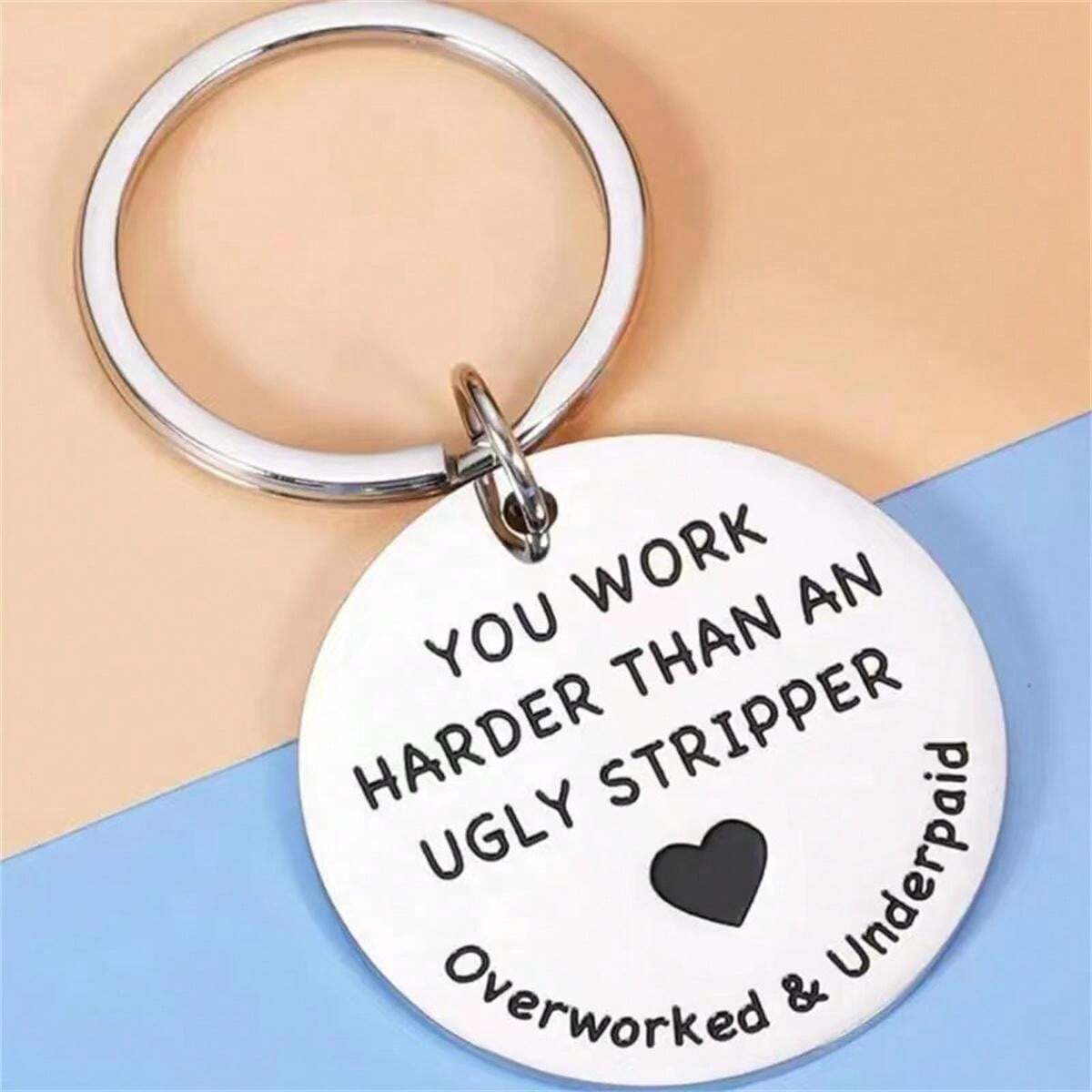Funny Keychains Gifts For Coworker Employee Office Keyring For