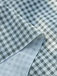 1 件格子印花野餐垫，适合户外露营 - 灰色 - 查看 6