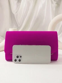 Túi xách nữ cỡ lớn màu đỏ hồng SIIZA, túi dự tiệc, túi cầm tay có dây đeo tháo rời, phù hợp cho đám cưới và các dịp khác, sang trọng và thanh lịch. - Màu Hồng Tươi - Xem 6