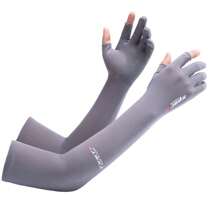 Sun Protective Anti UV Summer UV Protection Ice Sleeves Breathable Arm Sleeves For Driving Or Cycling With Extended Two-Finger Gloves