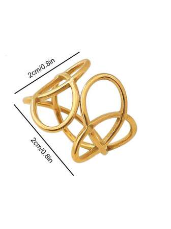 時尚極簡不銹鋼開口戒指，潮流ins設計