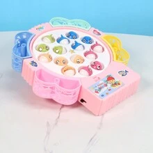 Magnetic Fishing Toy, Fish And Fishing Pole With Magnets, Music Rotation Fishing Game, Children Party Game Toy,Girls Toys,Magnetic Fish Game,Jeu Aimant