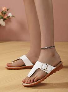 Women Summer Beach Flip Flops Casual Soft Bottom Anti-Slip Wear-Resistant Sandals Slippers