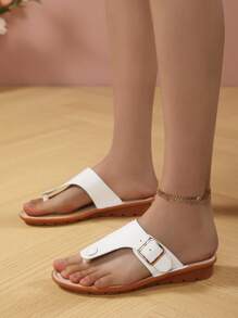 Women Summer Beach Flip Flops Casual Soft Bottom Anti-Slip Wear-Resistant Sandals Slippers