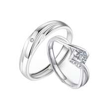 2 Stück/Set 925 Sterling Silber Eheringe, Mode mehrere Stile Paar Ringe für Frauen Männer Engagement Jubiläum Party Fine Jewelry Daily Wear Geschenke