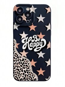 1pc Leopard Print Pentagram Pattern Phone Case Compatible With IPhone, Samsung, Xiaomi/Redmi, OPPO/Realme, VIVO, Infinix