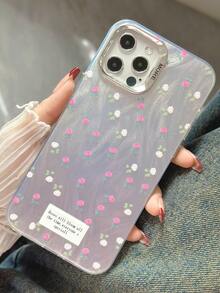 One Feather Veil Rose Small Ditsy Floral Phone Case Compatible With IPhone - White - View 2