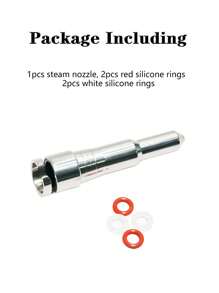 1 件不锈钢咖啡蒸汽喷嘴，带 4 个硅胶圈，咖啡机工具，兼容 EC680 EC685 ECP3631 ECP35.31 ECP310 ECP3.21 Jura IMPRESSA F50 咖啡配件，返校 - 銀色 - 查看 12