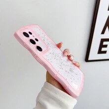 夏季紫色液态硅胶太空波浪图案手机壳，全包防震保护套，兼容三星Galaxy/A/Note系列及 11/12/13/14/15/Pro Max - 淺紫 - 查看 7