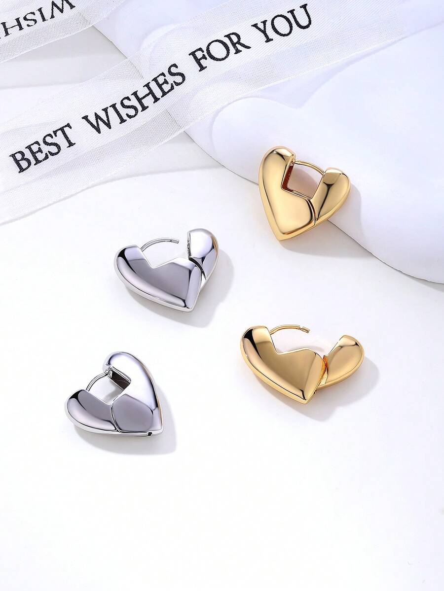 H Z JEWERLY 1 đôi Đơn giản Kết cấu kim loại & 18K MẠ Hoa tai Thích hợp Đối với Mặc hàng ngày , Ăn mặc đẹp lên Dịp , Mùa hè Các bữa tiệc , Món quà Đối với Gia đình Và - Vàng - Xem 1