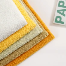 1 Piece DIY Boucle Teddy Fluffy Fabric DIY Teddy Fabric Sold By Half Meter 63x20 Inch Boucle Fabric Boring Upholstered Sofa, Teddy Fabric Bean Bag Loveseat Toy And Storage - 01 White - View 3