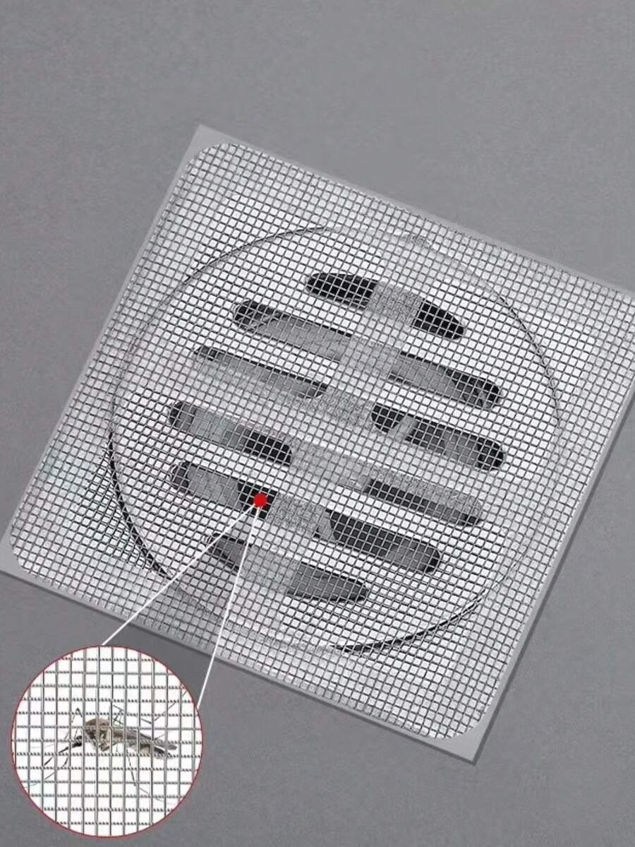 Adhesivo desechable para tapar desagües con filtro para pelo e insectos, anti obstrucción para cocina y baño - Gris - Ver 1