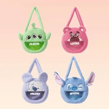 Miniso 毛绒单肩包 大容量斜挎包 时尚百搭 柔软亲肤 肩背舒适 – 非常适合工作、学习、旅行、购物和收纳 (Stitch) - 藍色 - 查看 7