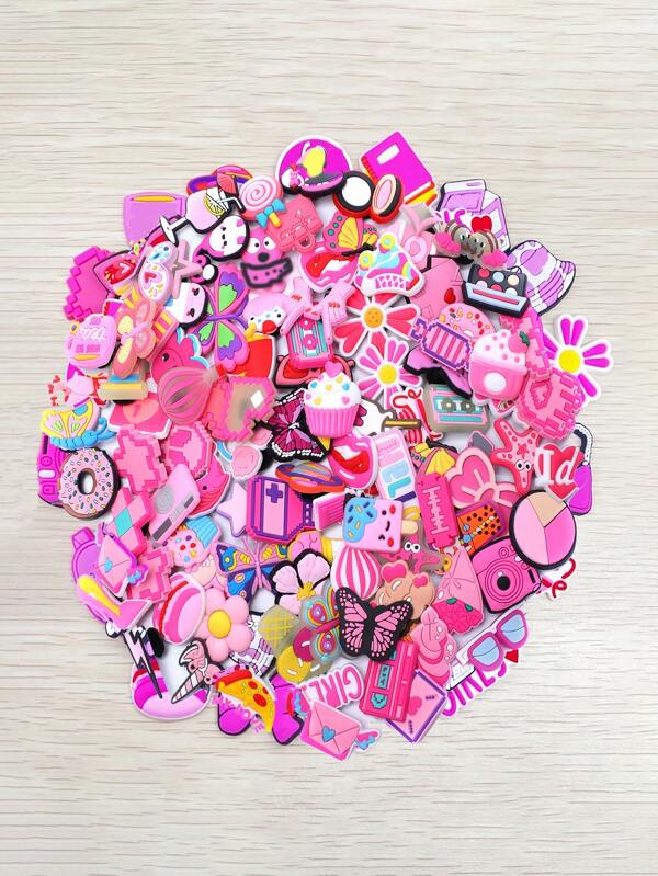 حوّل أحذيتك وأساور معصمك: 5 قطع/10 قطع/20 قطع/30 قطع/50 قطع/100 قطع ديكورات جذابة وثابتة للأحذية بأشكال كرتونية وردية -DIY سهل، تخصيص عصري للأساور والقلادات والأحذية. (الأنماط العشوائية المتميزة: أساليب متنوعة ، غير مؤكدة ، يمكن عرض الصور جزئيًا فقط) (يدويًا، قد يكون هناك فيض من الصمغ أو عيوب طفيفة في الخلف لا تؤثر على الاستخدام العادي) للربيع والصيف