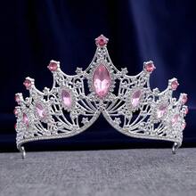 Baroque European And American Style Luxury And Grand Birthday Crown, Bridal Crown For Wedding Dress, Headwear Accessory Tiaras
