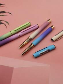 1 Stück/ Sehr attraktiver Farbverlauf Farbverlauf Füllhalter, ideal für Schüler zum Schreiben üben, Büro und Geschäftsunterschriften, mit integriertem Tintenauffangsystem im Stift - austauschbare 3,4 mm Tintenpatronen, tolles Geschenk auch für den Schulanfang