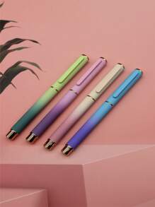 1 Stück/ Sehr attraktiver Farbverlauf Farbverlauf Füllhalter, ideal für Schüler zum Schreiben üben, Büro und Geschäftsunterschriften, mit integriertem Tintenauffangsystem im Stift - austauschbare 3,4 mm Tintenpatronen, tolles Geschenk auch für den Schulanfang