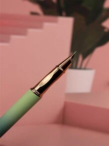 1 Stück/ Sehr attraktiver Farbverlauf Farbverlauf Füllhalter, ideal für Schüler zum Schreiben üben, Büro und Geschäftsunterschriften, mit integriertem Tintenauffangsystem im Stift - austauschbare 3,4 mm Tintenpatronen, tolles Geschenk auch für den Schulanfang