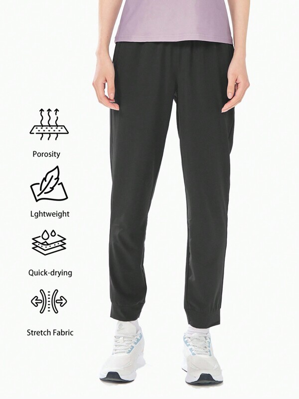 TECTOP Pantaloni de jogging pentru femei Pantaloni de sport pentru drumeții ușoare, uscare rapidă, impermeabili, cu buzunare cu fermoar, salon de antrenament atletic, ocazional, haine de gimnastică în aer liber, îmbrăcăminte sport, îmbrăcăminte sportivă