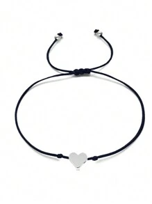 一款欧美流行休闲度假海滩夏季简约金银金属心形编织串珠手链，适合女士日常佩戴，最佳朋友礼物套装首饰。情人节 - 手繩 - 查看 17