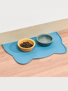 1 pièce, Placemat pour animal de compagnie, tapis pour chat et chien, anti-débordement, antidérapant, imperméable, placemat en silicone, facile à rincer, résistant à l'usure et durable, léger à plier, facile à stocker