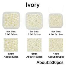 1盒15格人造珍珠套裝,約1240件帶冠和五星圓珠（kc金、白色、金色、玫瑰金）,可用於製作手鍊、耳環、項鍊以及帶分隔器的珠寶diy材料附件 - 一盒 - 查看 22