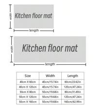 1 Thảm trải sàn nhà bếp và thảm nhà bếp bằng silicon, hoa văn hình học màu xám đơn giản, thoải mái và giảm xóc, thấm nước và nhanh khô, chống rơi và chống trượt, chống mài mòn và chống vết bẩn. Thích hợp cho sàn nhà bếp, phòng ăn, phòng giặt, trước bồn rửa, lối vào, hành lang, trang trí phòng - Xám - Xem 4