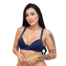 Kit 10 Swimming Bra With Reinforced Cup Strap Front Closure Swimming Bra Front Closure Swimming Back - 彩色 - 查看 2