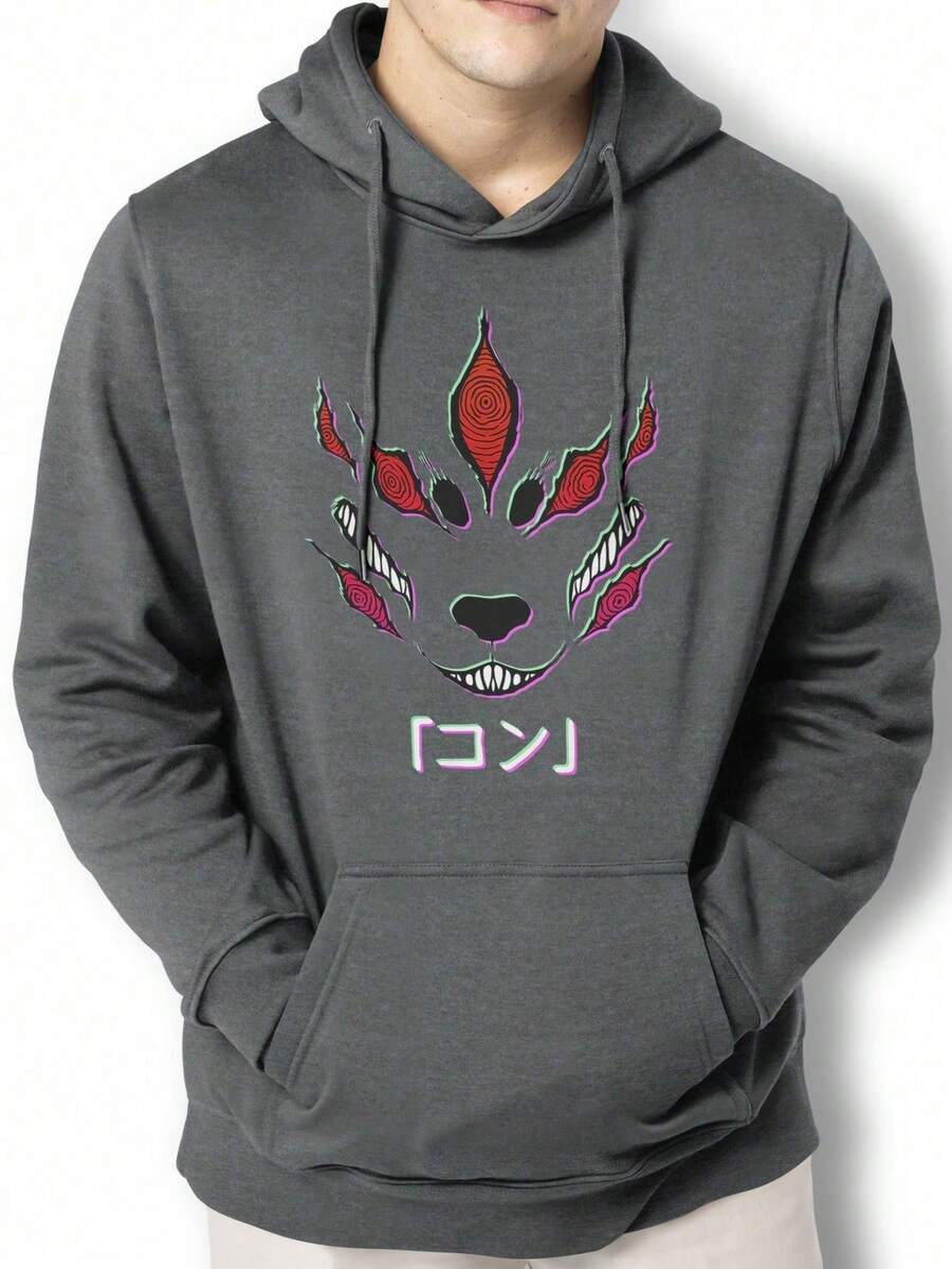 Men Hoodies - Màu xám đen - Xem 1