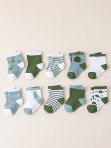 10 Pairs Of Cute And Non-Slip Baby Socks Suitable For All Seasons And Non-Slip