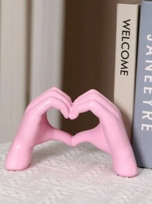 1 件心形手势装饰、微型手工雕塑现代艺术雕像、个性化家居装饰、创意婚礼桌面装饰、情人节和新年礼物