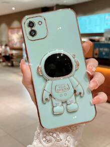 Crystal Capas - Cell Phone Case With Astronaut Frame For Samsung - 薄荷綠 - 查看 2