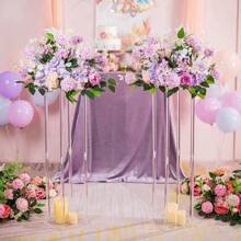 1pc Square Acrylic Flower Stand, Clear Column Vase Stand - Geometric Centerpiece For Wedding, Tabletop Flower Stand, Home Gathering, Wedding Party Decor, Wedding Stage Decoration For Silk Flower Art, Home Decor Flower Stand