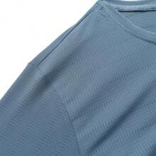 Men Outdoor Quick-Drying Running T-Shirt, Summer Thin Ice Silk Mesh Short Sleeve Sports Tee For Mountaineering