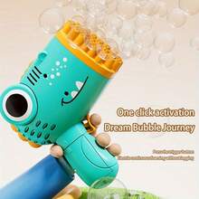 1套恐龍泡泡槍，40孔戶外泡泡機玩具，節日禮物，手持式戶外泡泡槍玩具（不含泡泡水和電池）