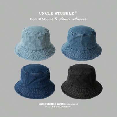 New Fashionable Personalized Elegant Versatile Japanese-Style Wide Brim Bucket Hat, Suitable For Men And Women, Suitable For Casual Wear, Sun Protection, Hiding Face
