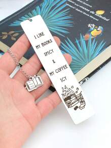 1 pieza Marcapáginas divertido y duradero de todo metal, ["Vete, estoy leyendo"], adecuado como pequeño regalo de cumpleaños u ocasiones festivas para estudiantes y amantes de los libros, hecho de acero inoxidable, resistente y duradero - Plateado - Ver 1