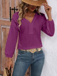 Women Blouses - Red Violet - View 2