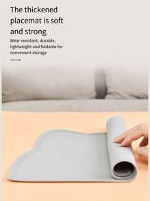 1 pièce, Placemat pour animal de compagnie, tapis pour chat et chien, anti-débordement, antidérapant, imperméable, placemat en silicone, facile à rincer, résistant à l'usure et durable, léger à plier, facile à stocker