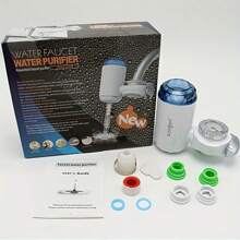 1pc Household Faucet Water Purifier With Ceramic Filter, Tap Water Filter - Blue - View 8