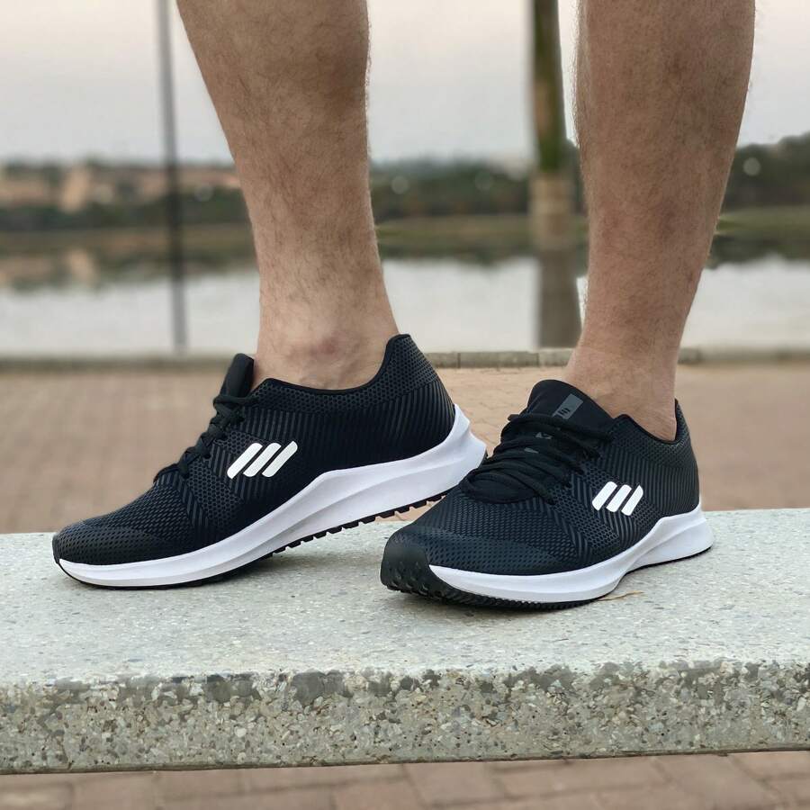 Men Sneakers - Black and White - View 1