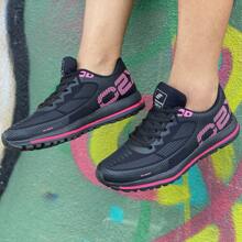 Women Wedge Sneakers - 玫紅色 - 查看 1