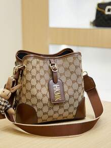 Damen Bucket Bag Umhängetasche, neue Saison 2025 Lässig Shopper Handtasche Schultertasche, Großer Platz Pendler Chic Unterarm Tasche, Mode Marke Nische vielseitig