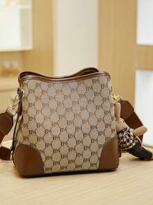 Damen Bucket Bag Umhängetasche, neue Saison 2025 Lässig Shopper Handtasche Schultertasche, Großer Platz Pendler Chic Unterarm Tasche, Mode Marke Nische vielseitig