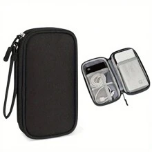Compact Travel Electronic Organizer - Durable Case For Cable, Charger, & Accessory Storage