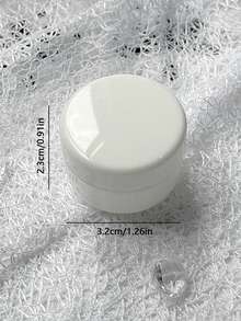 10 件白色 10 克容量化妝品霜罐，旅行瓶乳液，面膜，身體霜霜容器霜罐浴室旅行露營大學宿舍戶外商務學生女士女孩旅行配件返校用品宿舍必需品旅行容器