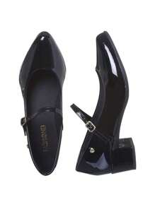 Women Heeled Sandals - Đen và trắng - Xem 5