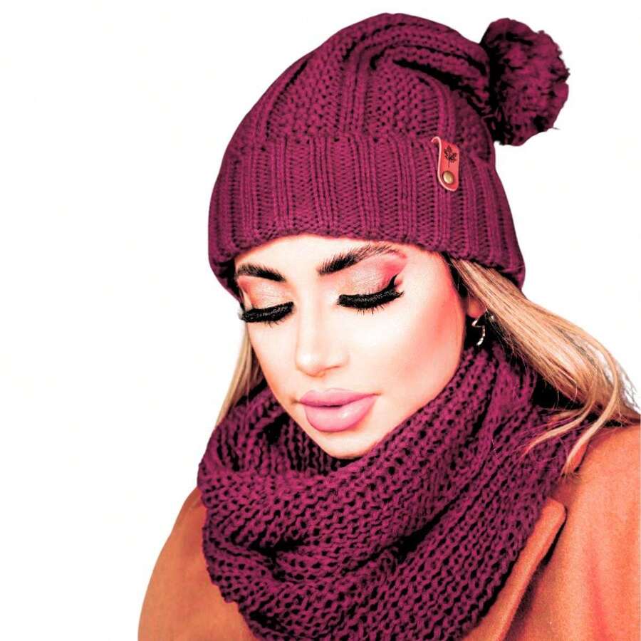 Women Hair Bonnets - 紅木色 - 查看 1