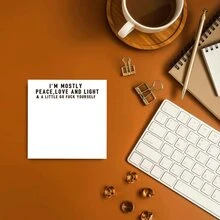 50 Sheets Funny Sticky Notes, Portable To Do List Sticky Notes Paper, Self-Stick Easy To Apply Notepad For Office, Home, School, 3*3inch - Multicolor - View 5